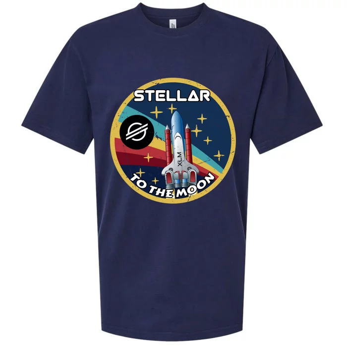 Xlm To The Moon Crypto Space Grunge Cryptocurrency Great Gift Sueded Cloud Jersey T-Shirt