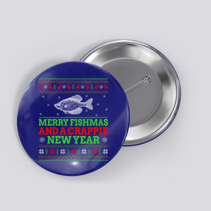 Xmas Ugly Merry Fishmas Fish Fishing Fisher Christmas Gift Button