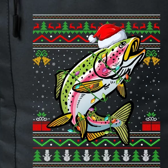 Xmas Ugly Sweater Style Santa Rainbow Trout Fish Christmas Meaningful Gift Daily Commute Backpack