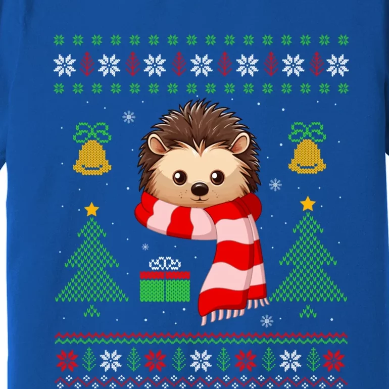 Xmas Ugly Style Hedgehog Christmas Meaningful Gift Premium T-Shirt