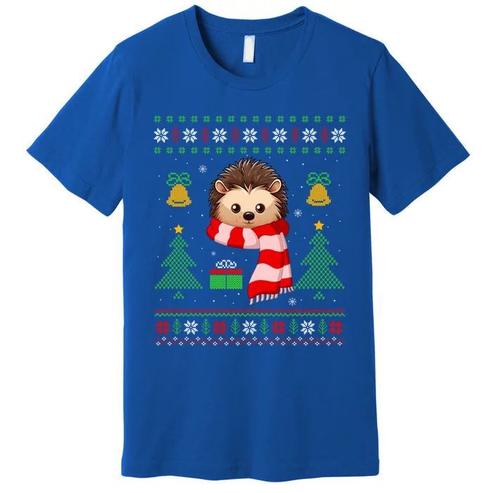 Xmas Ugly Style Hedgehog Christmas Meaningful Gift Premium T-Shirt