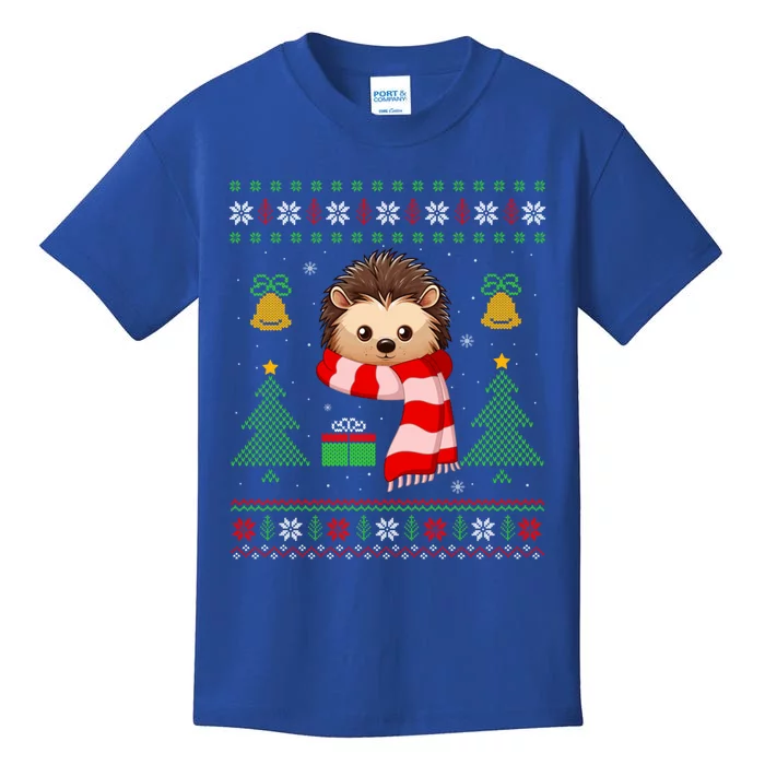 Xmas Ugly Style Hedgehog Christmas Meaningful Gift Kids T-Shirt