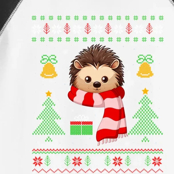 Xmas Ugly Style Hedgehog Christmas Meaningful Gift Toddler Fine Jersey T-Shirt