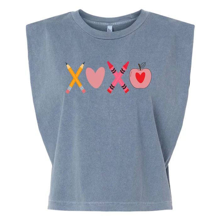 Xoxo Valentines Day School Holiday Garment-Dyed Women's Muscle Tee