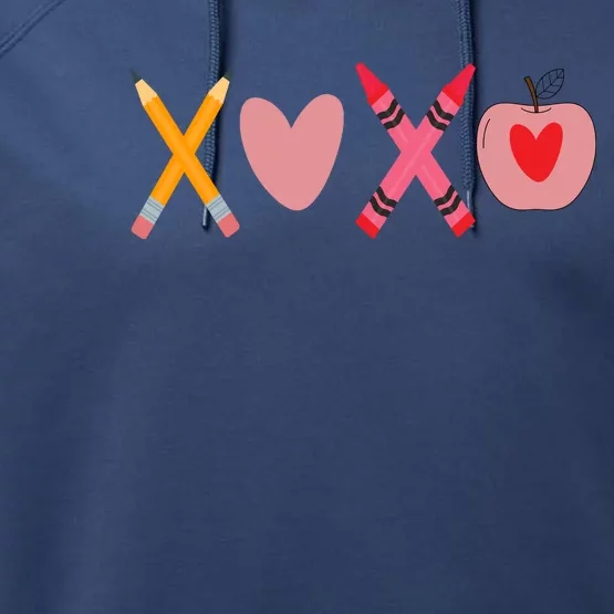 Xoxo Valentines Day School Holiday Performance Fleece Hoodie