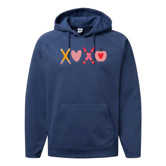 Xoxo Valentines Day School Holiday Performance Fleece Hoodie