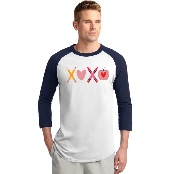 Xoxo Valentines Day School Holiday Baseball Sleeve Shirt