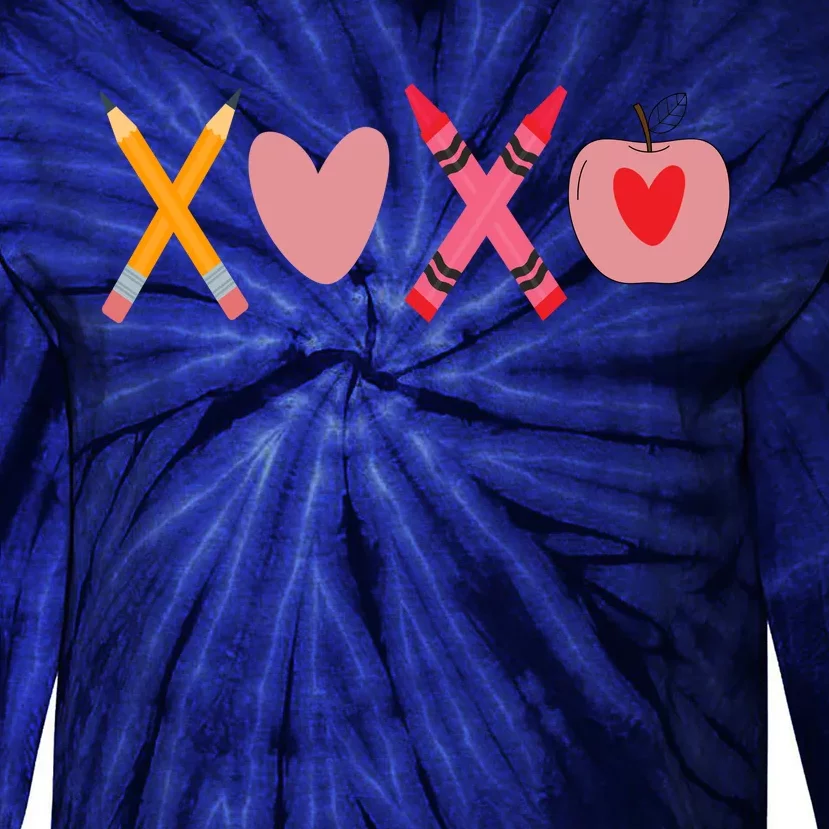 Xoxo Valentines Day School Holiday Tie-Dye Long Sleeve Shirt