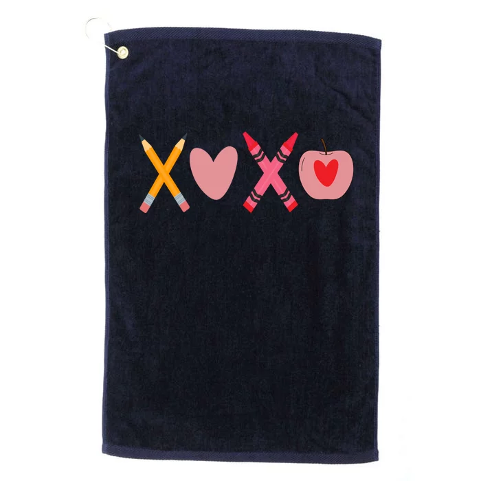 Xoxo Valentines Day School Holiday Platinum Collection Golf Towel