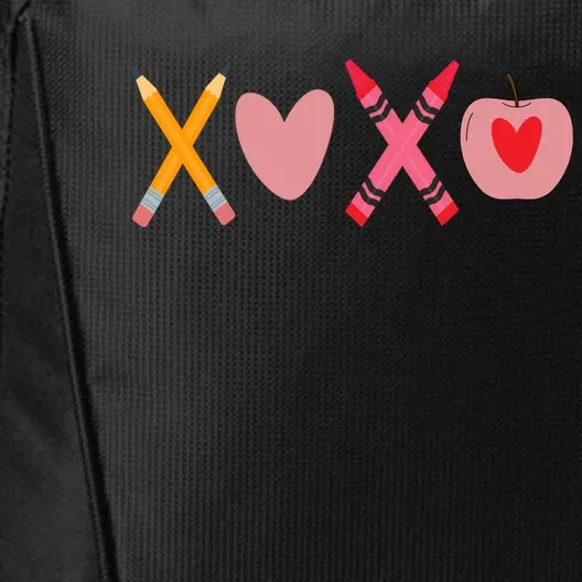 Xoxo Valentines Day Pencil Apple School City Backpack