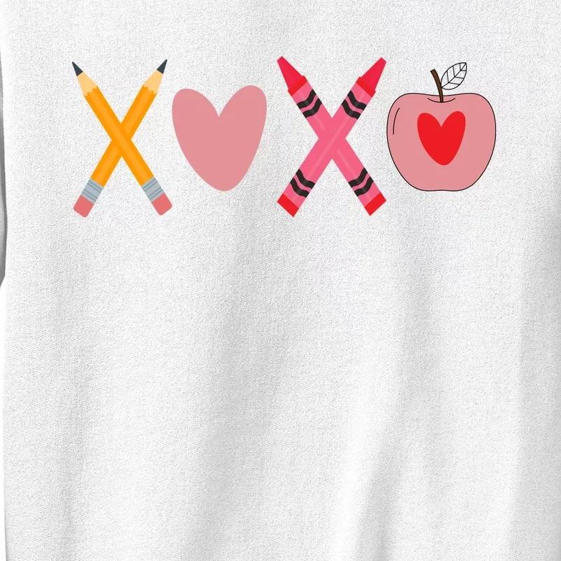 Xoxo Valentines Day Pencil Apple School Sweatshirt