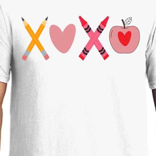 Xoxo Valentines Day Pencil Apple School Pajama Set