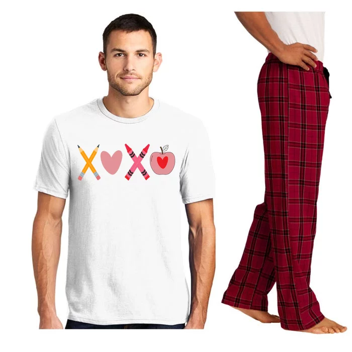 Xoxo Valentines Day Pencil Apple School Pajama Set