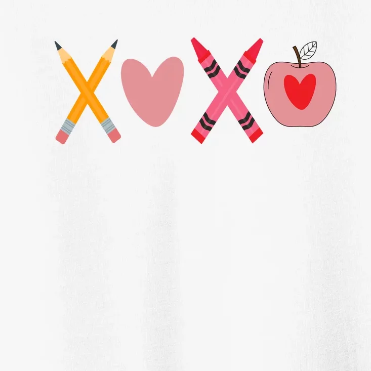 Xoxo Valentines Day Pencil Apple School Toddler T-Shirt