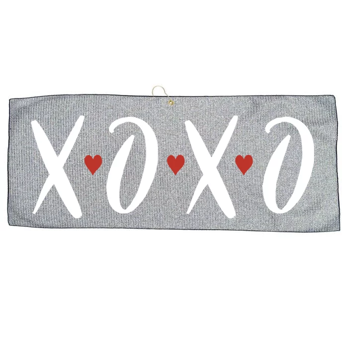 XOXO Valentines Day Heart Large Microfiber Waffle Golf Towel