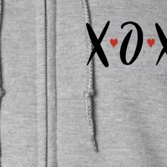 XOXO Valentines Day Heart Full Zip Hoodie