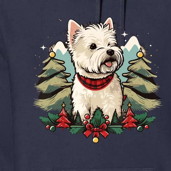 Xmas West Highland White Terrier Santa On Christmas Westie Premium Hoodie