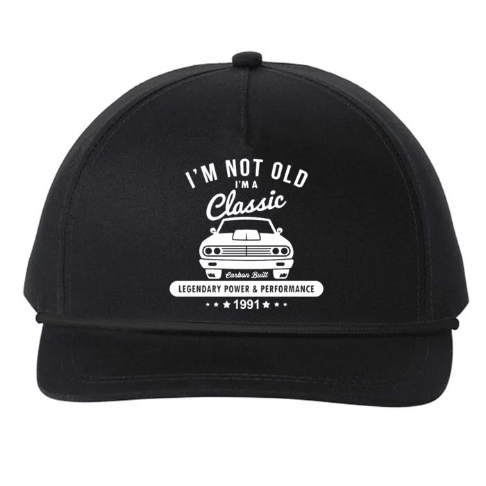 Year 1991 Car 31 Years Old Snapback Five-Panel Rope Hat