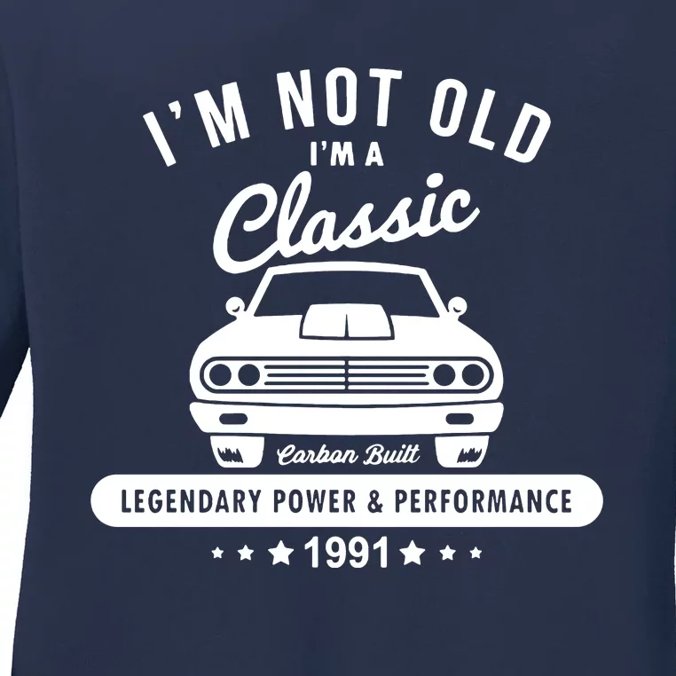 Year 1991 Car 31 Years Old Ladies Long Sleeve Shirt