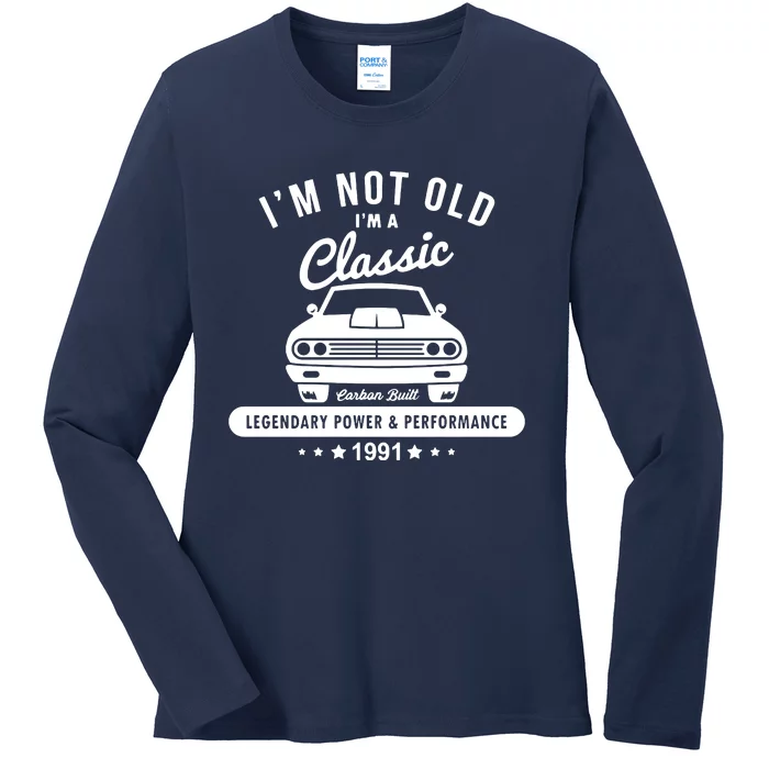 Year 1991 Car 31 Years Old Ladies Long Sleeve Shirt