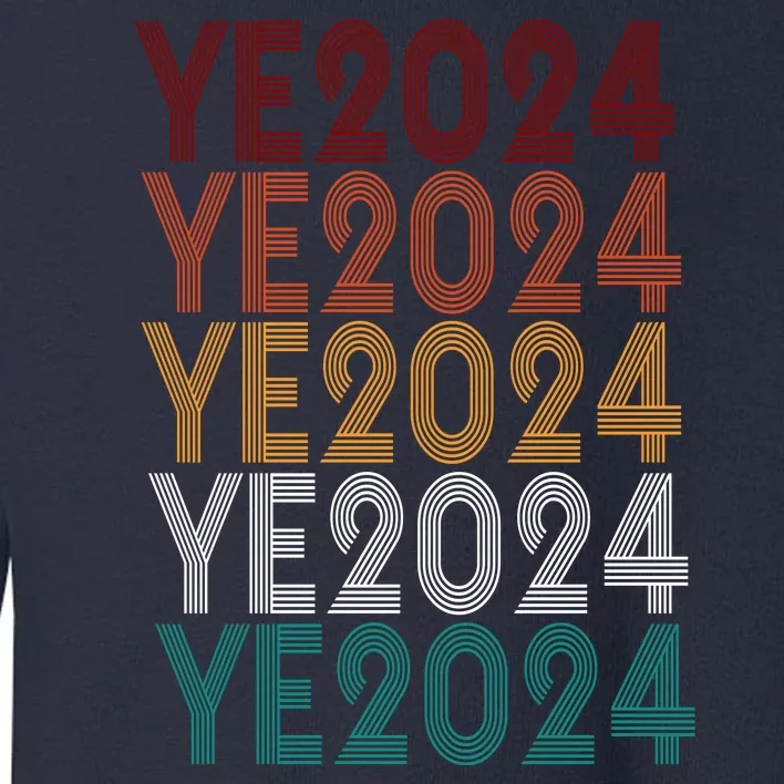 Ye 2024 Kanye For President Retro Toddler Sweatshirt