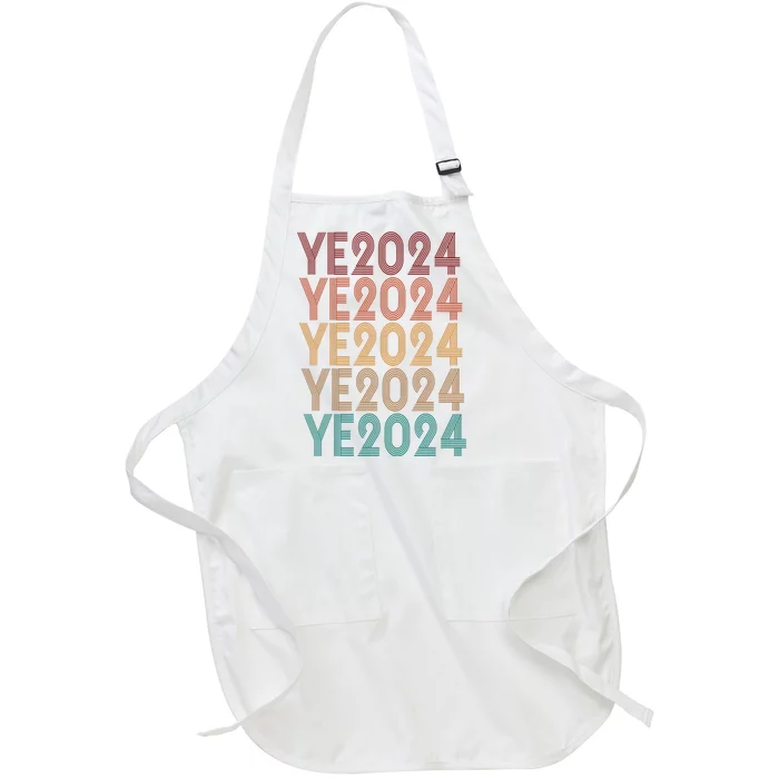 Ye 2024 Kanye For President Retro Full-Length Apron With Pocket