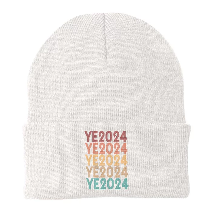 Ye 2024 Kanye For President Retro Knit Cap Winter Beanie