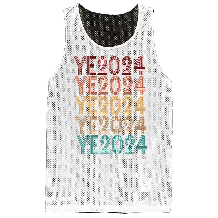 Ye 2024 Kanye For President Retro Mesh Reversible Basketball Jersey Tank