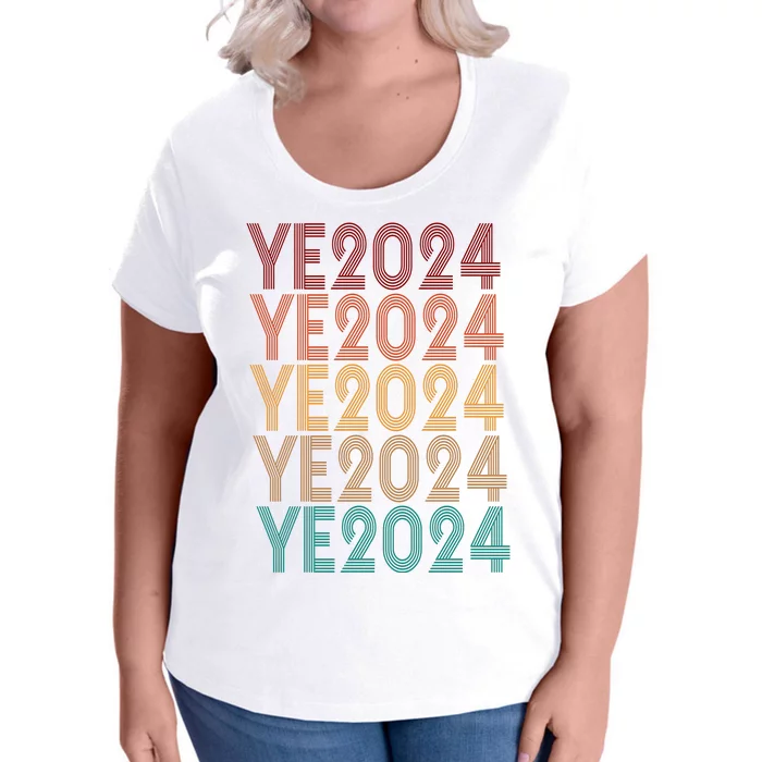 Ye 2024 Kanye For President Retro Women's Plus Size T-Shirt