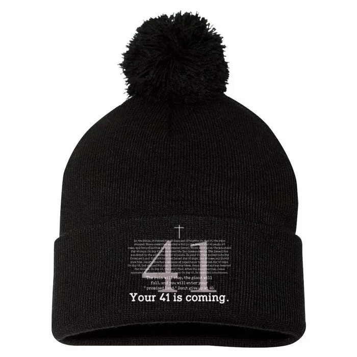 Your 41 Is Coming Pom Pom 12in Knit Beanie