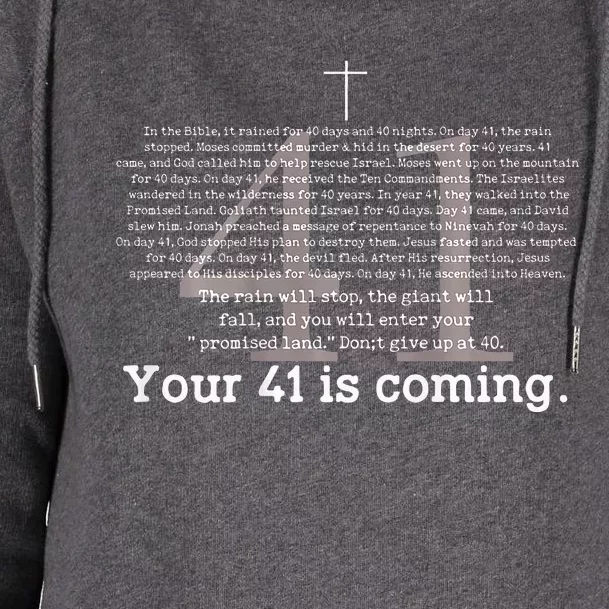 Your 41 Is Coming Womens Funnel Neck Pullover Hood