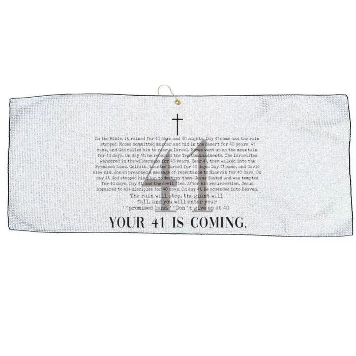 Your 41 Is Coming Christian Large Microfiber Waffle Golf Towel