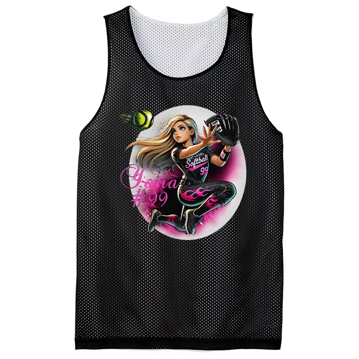 Yana 99 Softball Support Mesh Reversible Basketball Jersey Tank