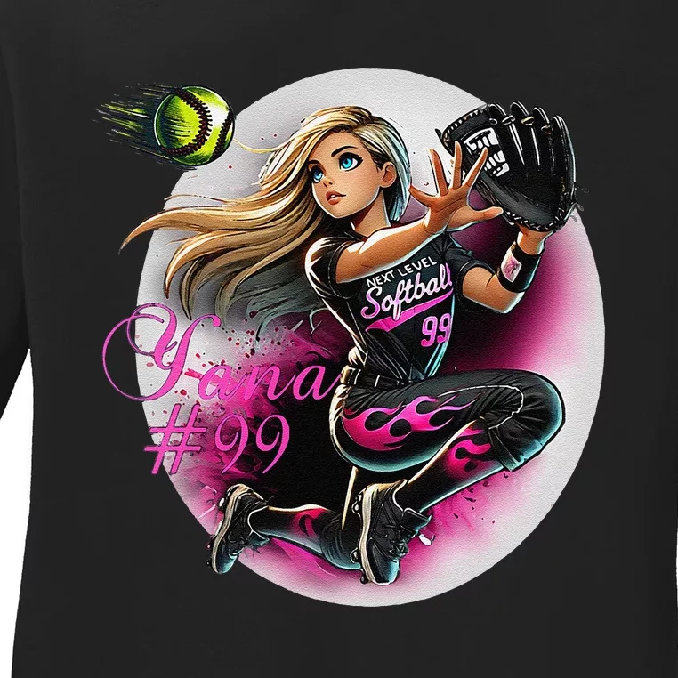 Yana 99 Softball Support Ladies Long Sleeve Shirt