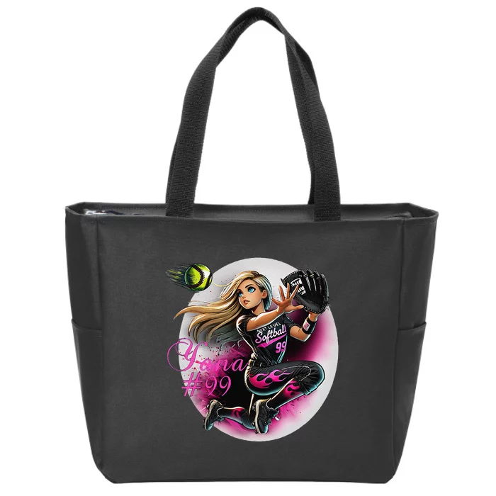 Yana 99 Softball Support Zip Tote Bag