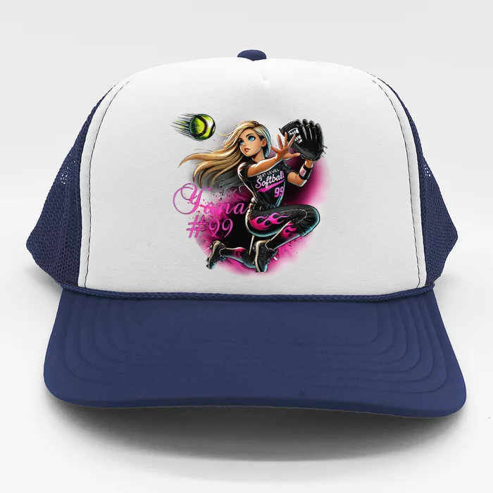 Yana 99 Softball Support Trucker Hat