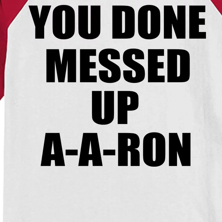 Ya Done Messed Up A-A-Ron Kids Colorblock Raglan Jersey