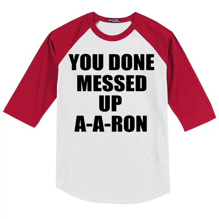 Ya Done Messed Up A-A-Ron Kids Colorblock Raglan Jersey