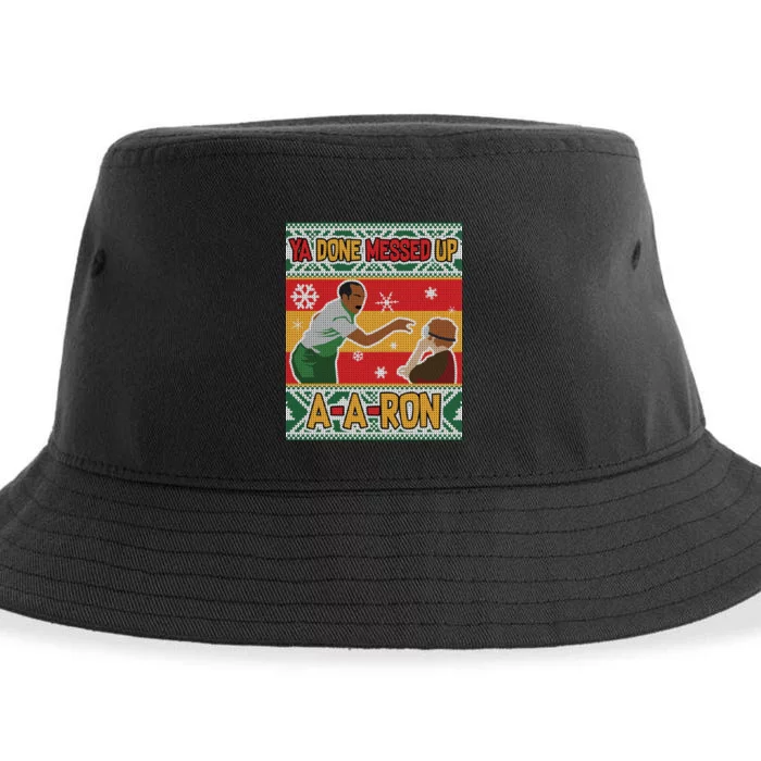 Ya Done Messed Up A-A-Ron Ugly Christmas Sustainable Bucket Hat