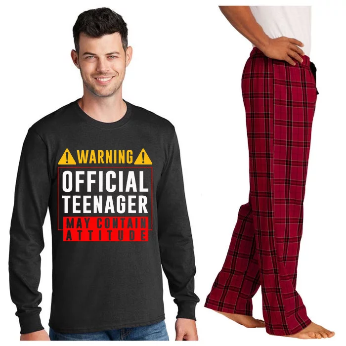 You Are 13 Sign Warning Nager Long Sleeve Pajama Set