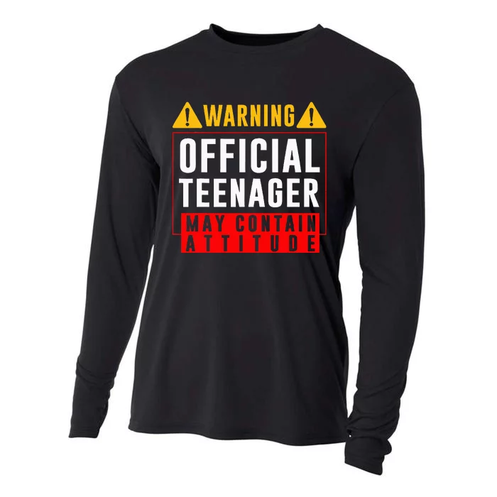 You Are 13 Sign Warning Nager Cooling Performance Long Sleeve Crew