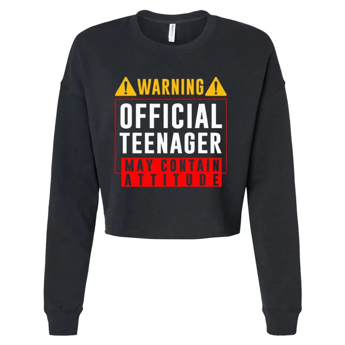 You Are 13 Sign Warning Nager Cropped Pullover Crew