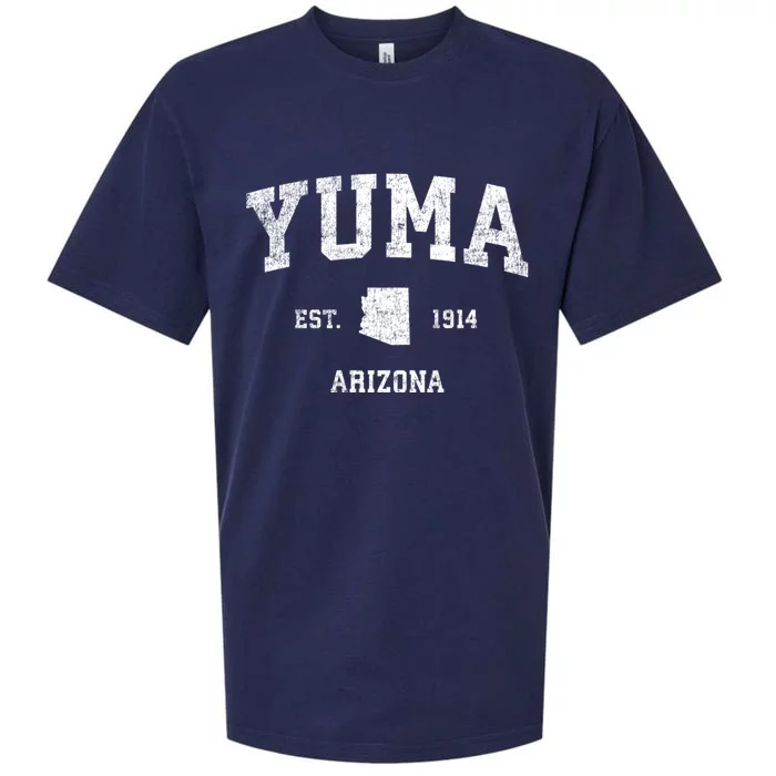 Yuma Arizona Az Vintage Sports Design Sueded Cloud Jersey T-Shirt