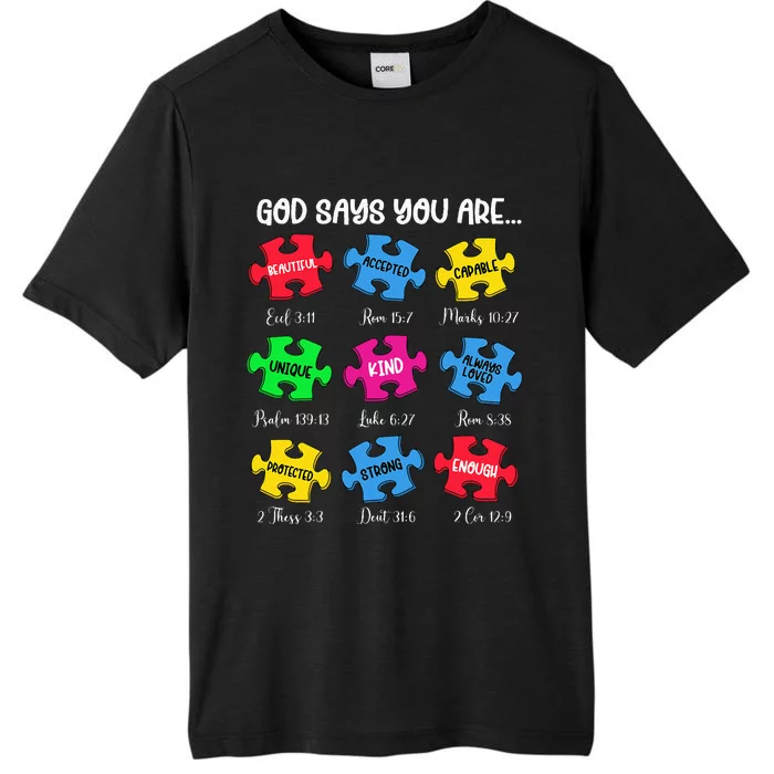 You Are Autism Awareness Puzzle Bible Verses Christian ChromaSoft Performance T-Shirt