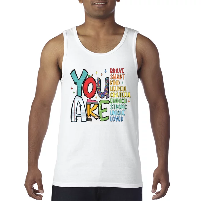 You Are Brave Smart Kind Back To School Tank Top