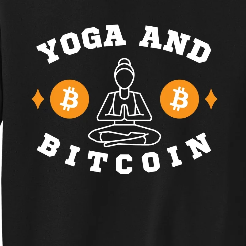 Yoga And Bitcoin, Workout, Gym, Crypto, Fitness, Cryptocurrency HODL BTC Sweatshirt