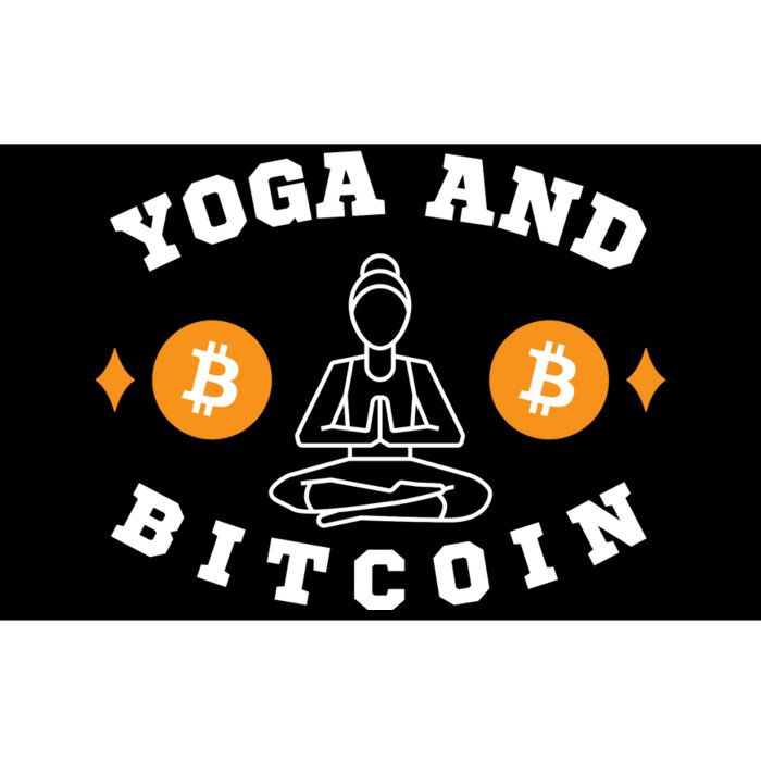 Yoga And Bitcoin, Workout, Gym, Crypto, Fitness, Cryptocurrency HODL BTC Bumper Sticker