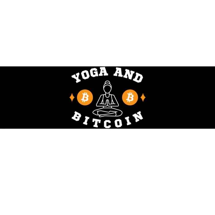 Yoga And Bitcoin, Workout, Gym, Crypto, Fitness, Cryptocurrency HODL BTC Bumper Sticker