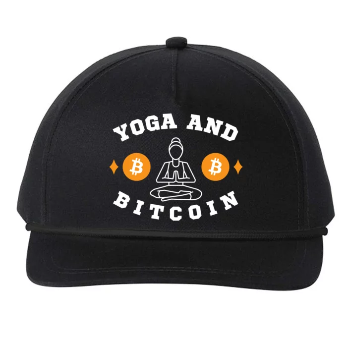 Yoga And Bitcoin, Workout, Gym, Crypto, Fitness, Cryptocurrency HODL BTC Snapback Five-Panel Rope Hat