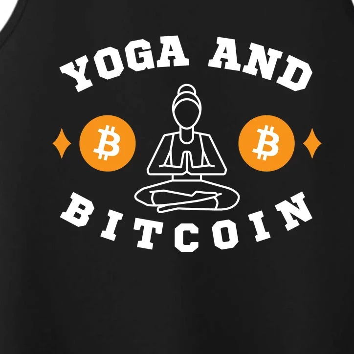 Yoga And Bitcoin, Workout, Gym, Crypto, Fitness, Cryptocurrency HODL BTC Performance Tank